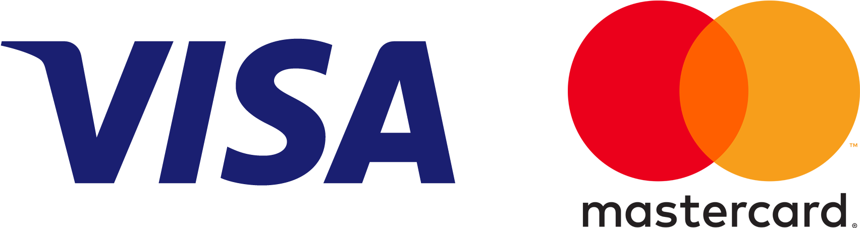 Visa and Mastercard accepted